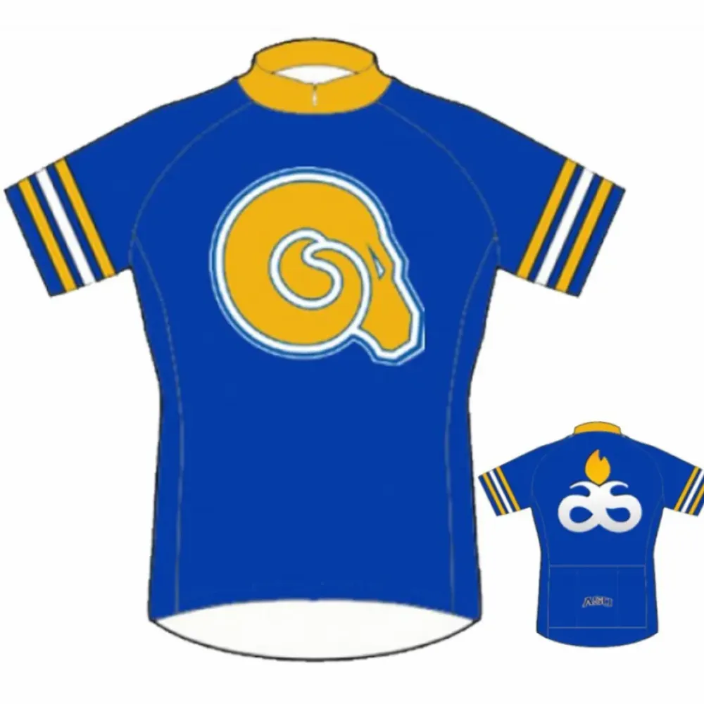 Albany State University ASU Golden Rams Short Sleeve Cycling Jerseys