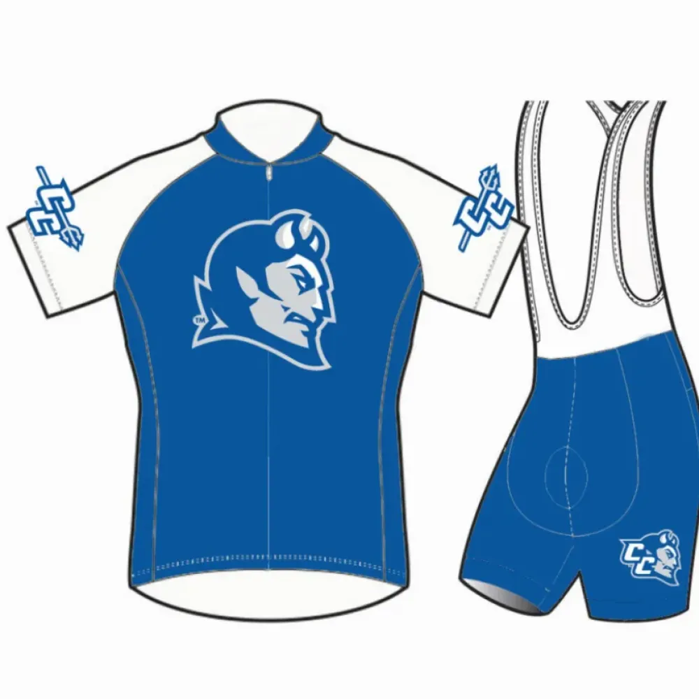 CCSU Central Connecticut Blue Devils Cycling Jerseys Bib Shorts