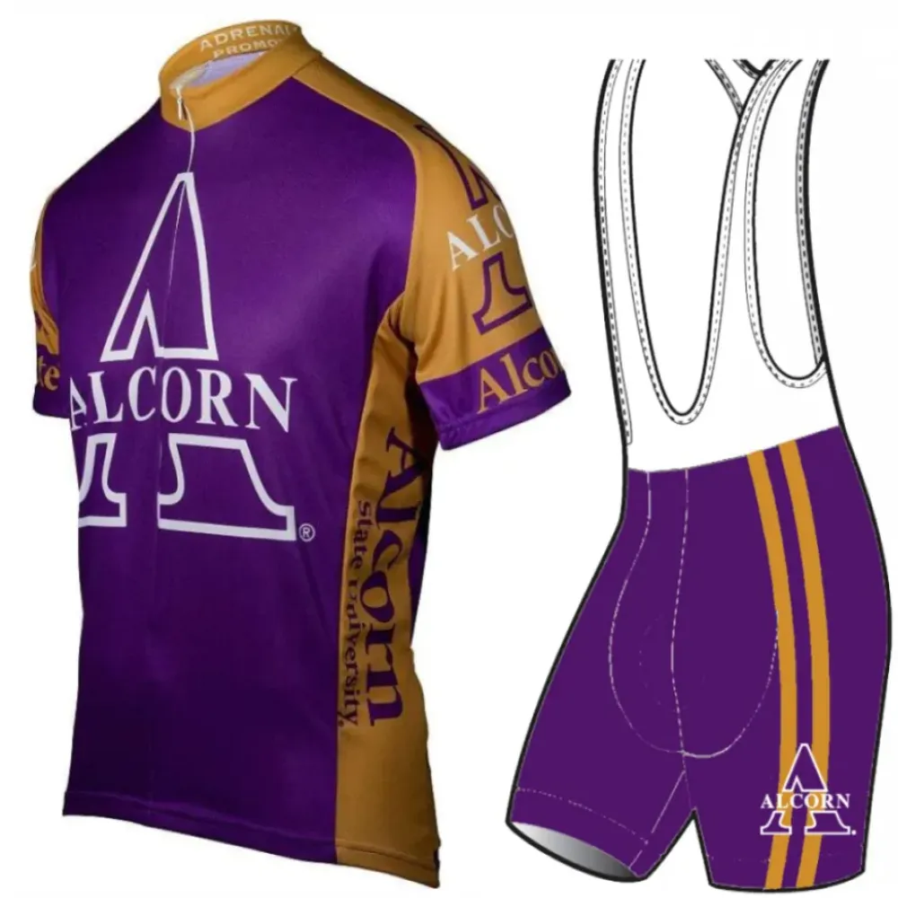 NCAA Alcorn State University Braves Short Sleeve Cycling Jerseys