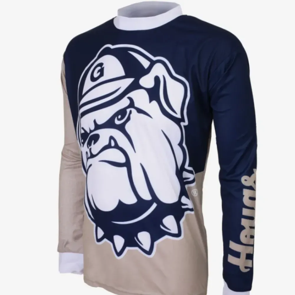 NCAA Georgetown Hoyas Long Sleeve MTB Bike Cycling Jerseys