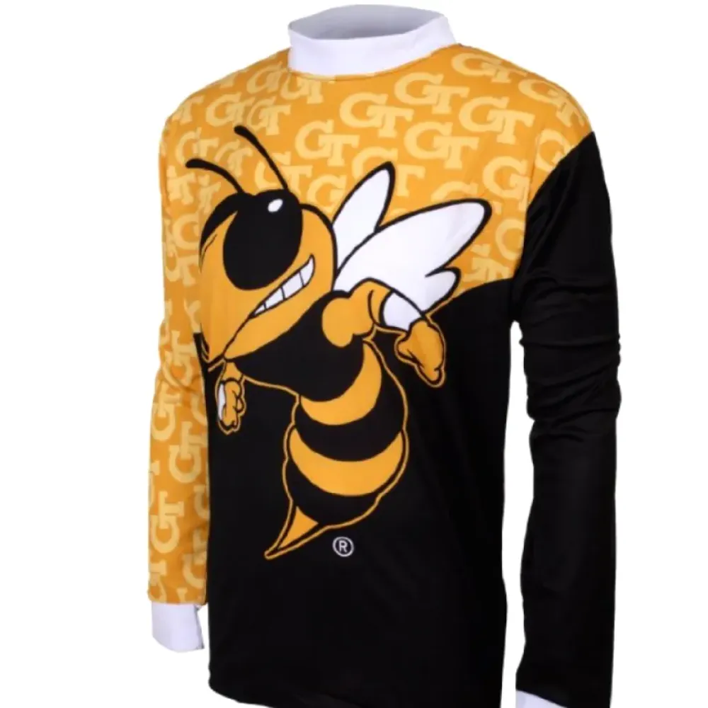 NCAA Georgia Tech Yellow Jackets Mountain Long Sleeve MTB Bike Cycling Jerseys