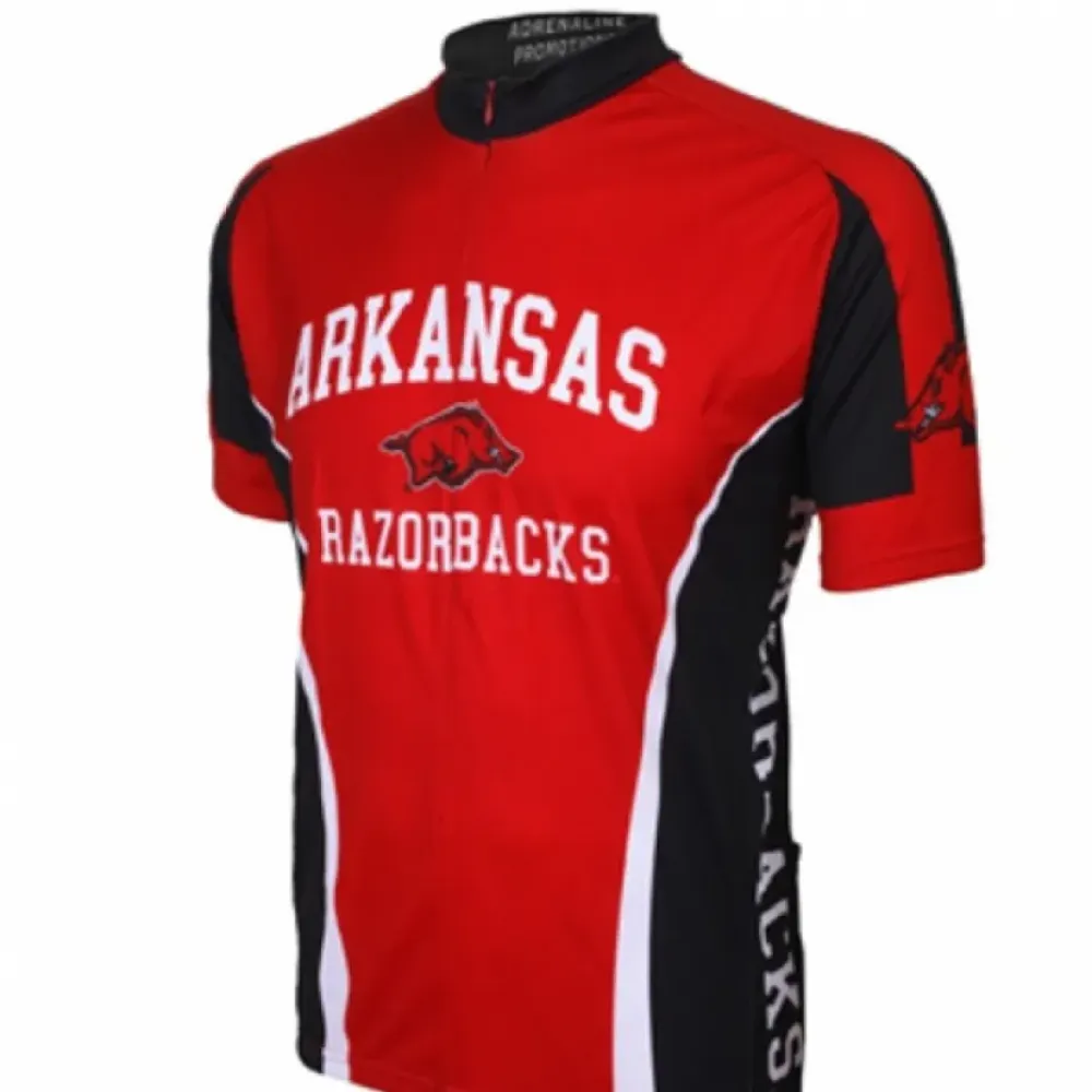 NCAA Arkansas Razorbacks Short Sleeve Cycling Jerseys