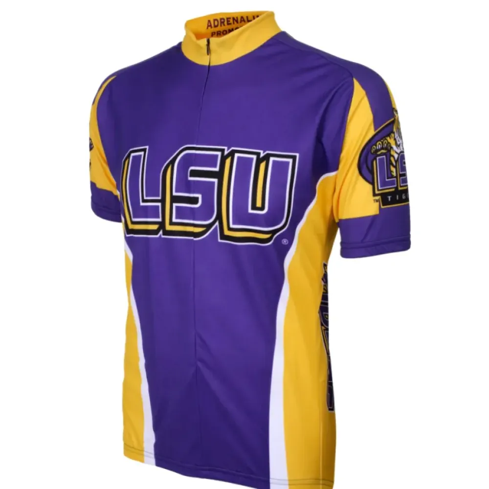 NCAA LSU Louisiana State University Tigers Short Sleeve Cycling Jerseys