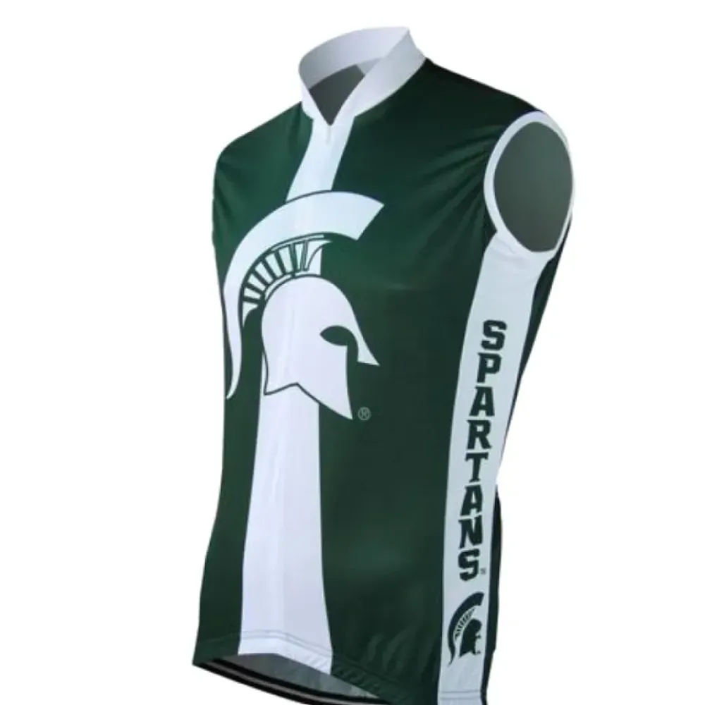 NCAA MSU Michigan State Spartans Sleeveless Cycling Jerseys