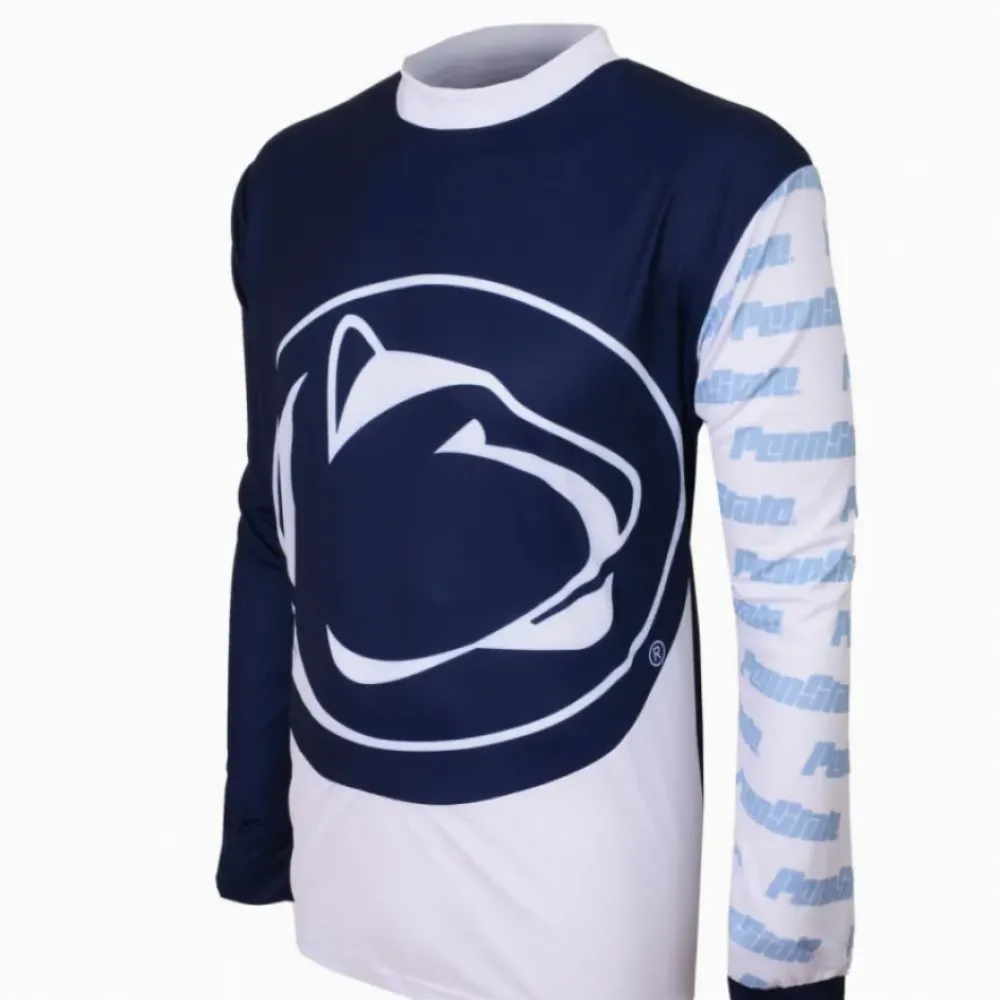 NCAA PSU The Pennsylvania State University Penn State Nittany Lions Mountain Long Sleeve Bike MTB Cycling Jerseys