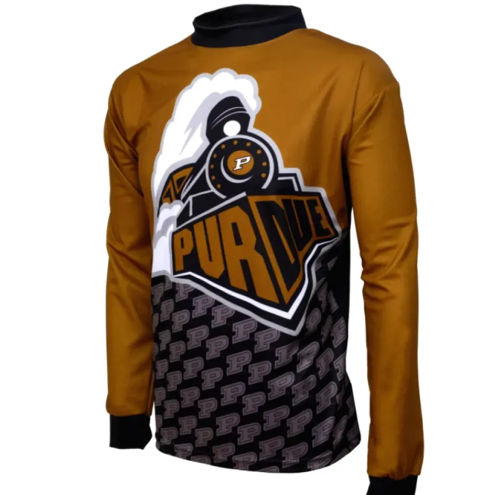 NCAA Purdue University Boilermakers Mountain Long Sleeve Bike MTB Cycling Jerseys