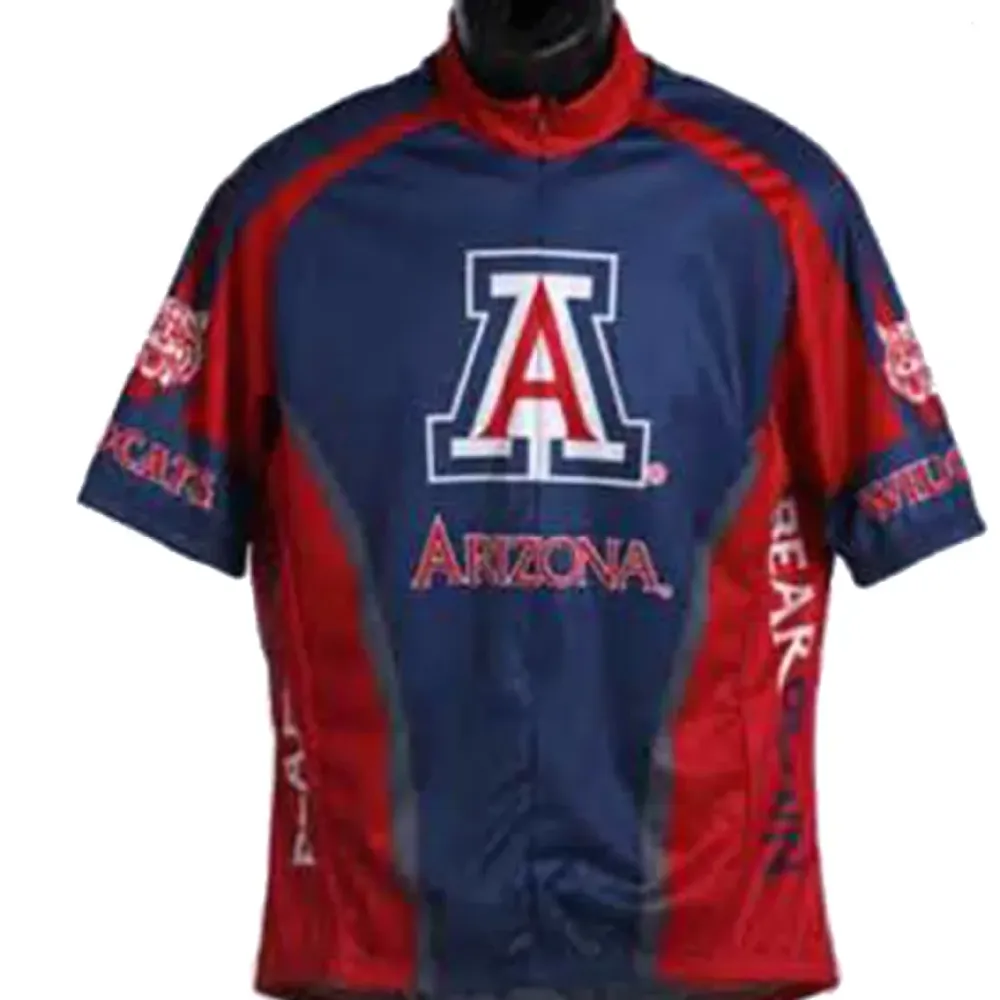 NCAA U of A, UA University of Arizona Wildcats Red Cycling Jerseys