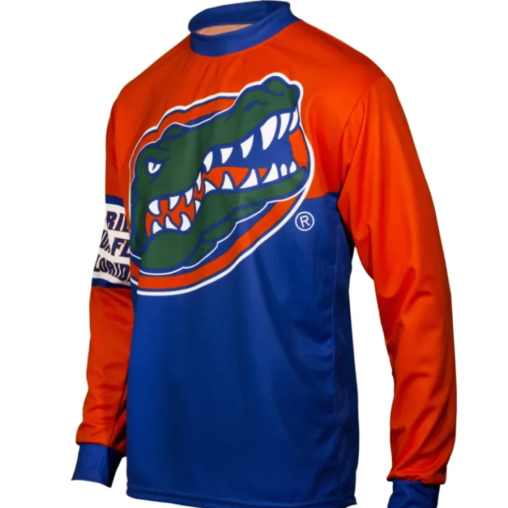 NCAA UF University of Florida Gators Long Sleeve MTB Bike Cycling Jerseys