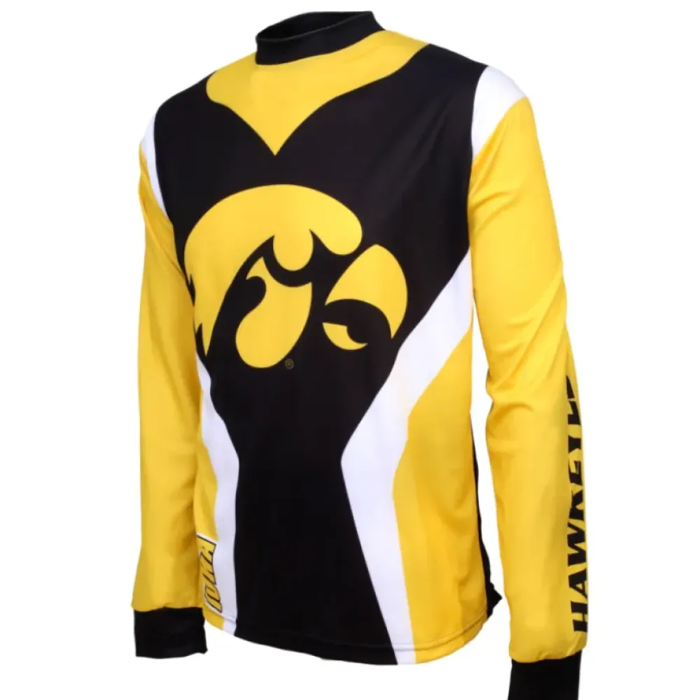 NCAA UI, U of I, UIowa Iowa Hawkeyes Mountain Long Sleeve Bike MTB Cycling Jerseys