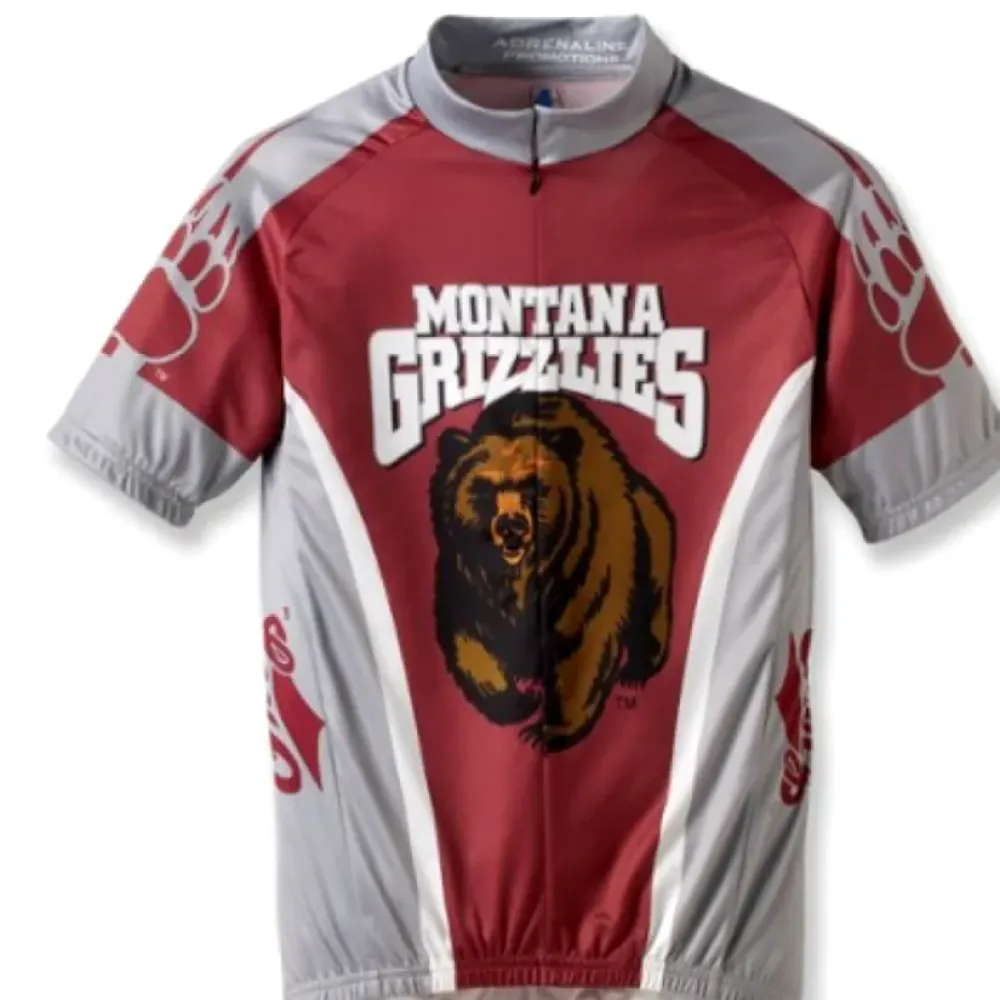 NCAA UM The University of Montana Grizzlies Short Sleeve Cycling Jerseys