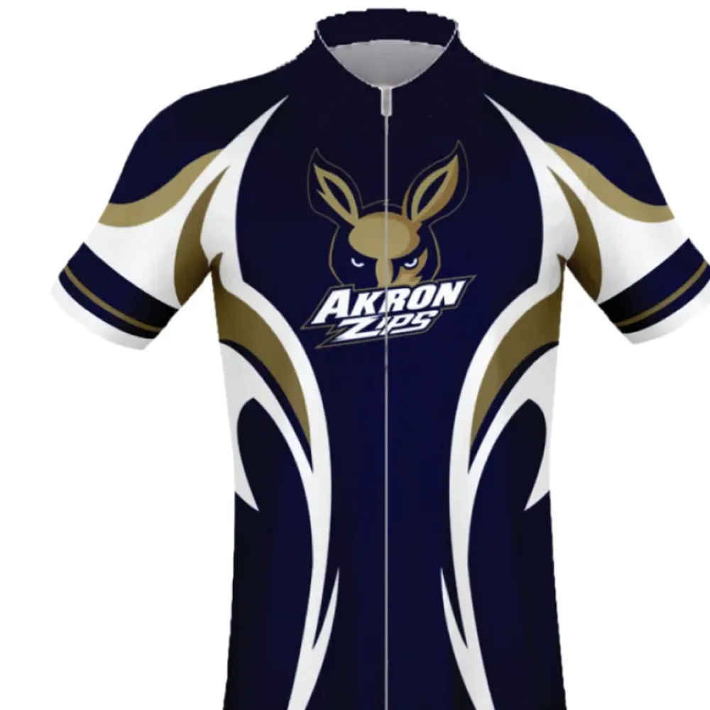 NCAA University of Akron Zips Short Sleeve Cycling Jerseys
