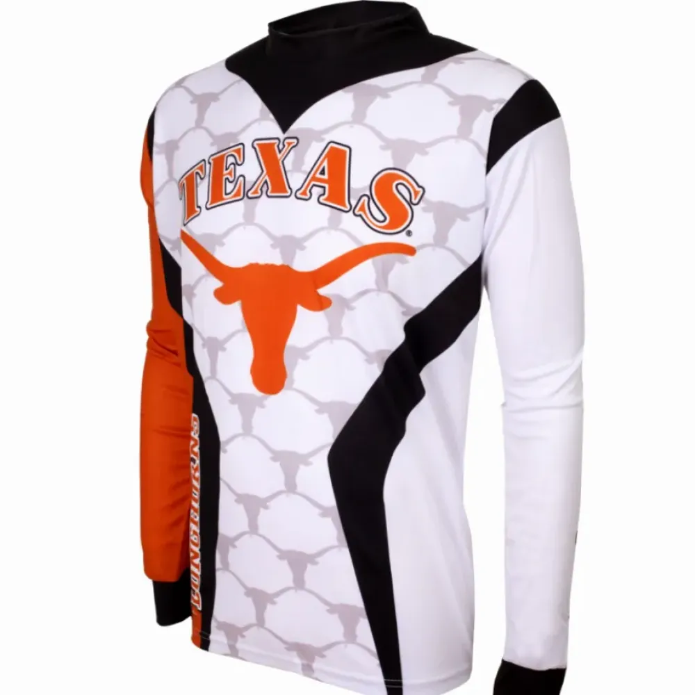 NCAA University of Texas at Austin Longhorns Mountain Long Sleeve Bike MTB Cycling Jerseys