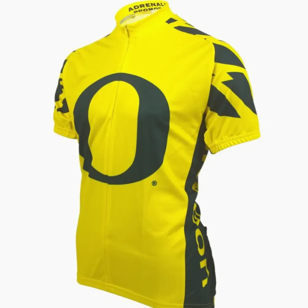 NCAA UO, U of O University of Oregon Ducks Yellow Cycling Jerseys