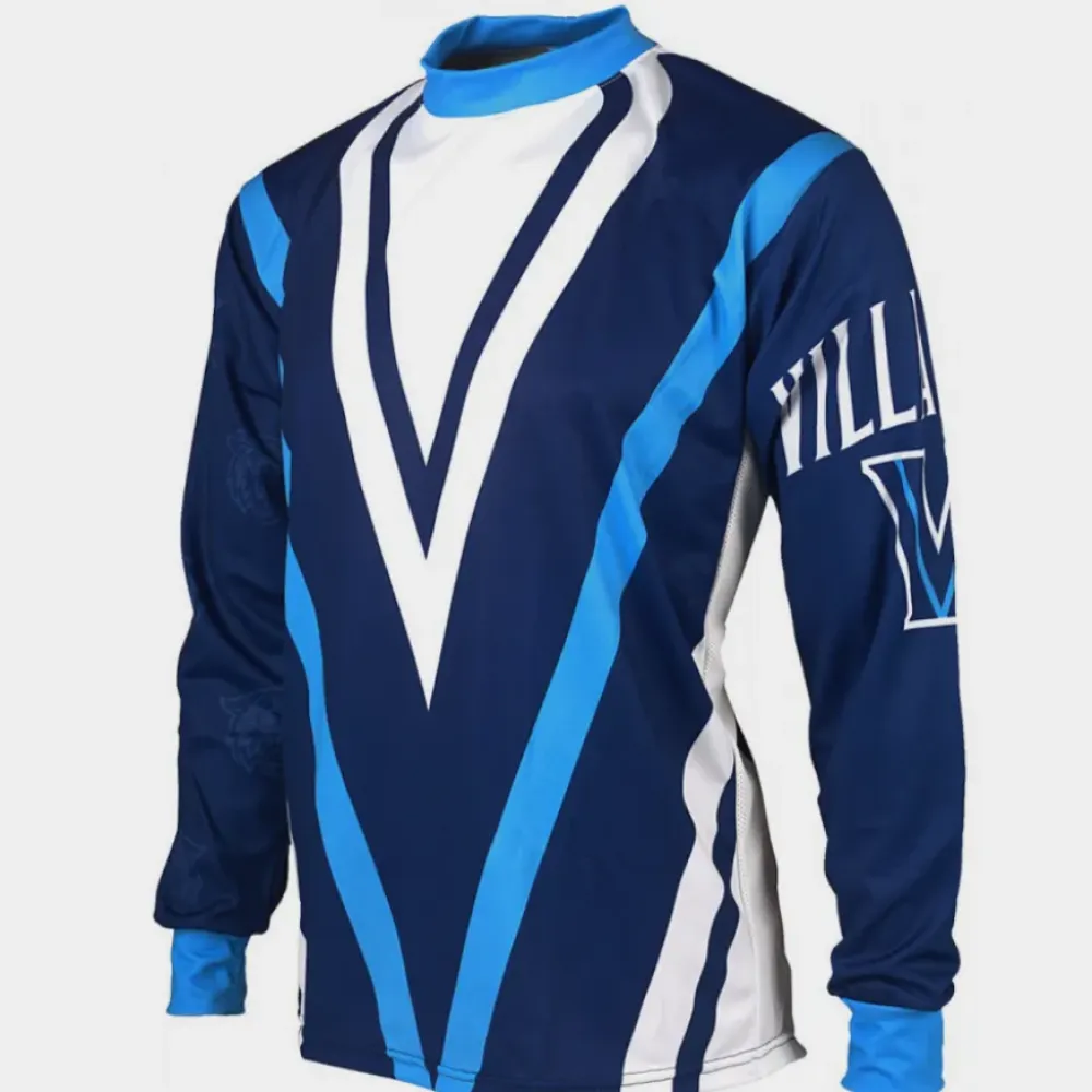 NCAA Villanova University Wildcats Mountain Long Sleeve Bike MTB Cycling Jerseys