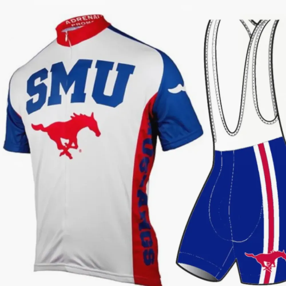 SMU Mustangs southern methodist university Cycling Jerseys and shorts