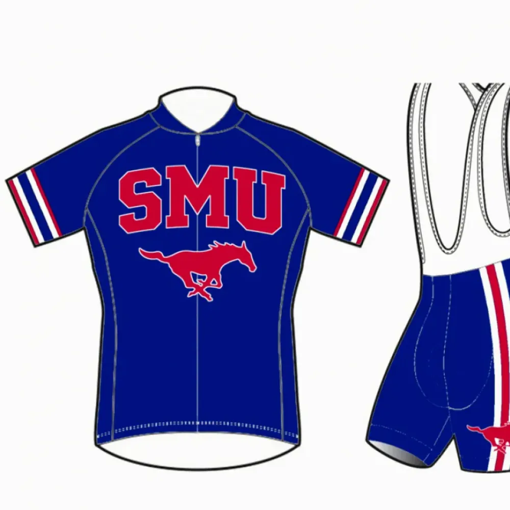 SMU Mustangs southern methodist university Cycling Jerseys shorts bibs