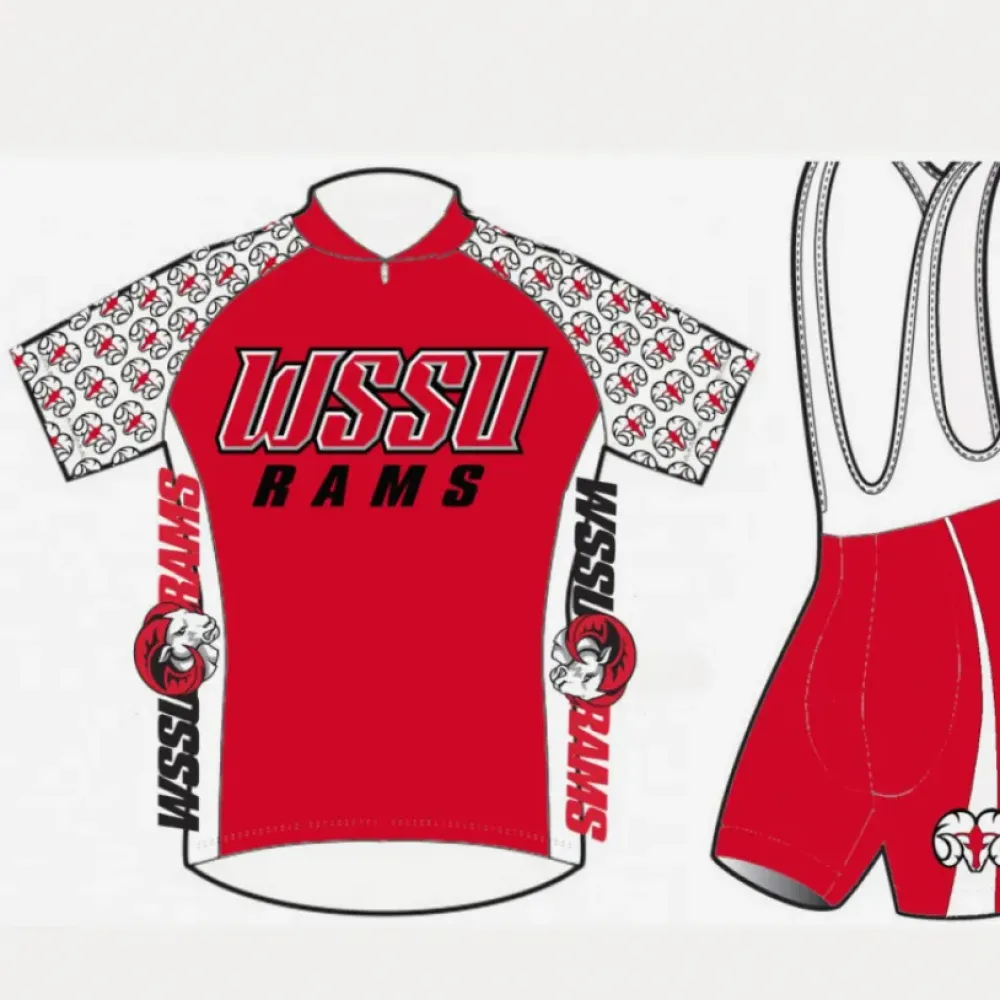 WSSU Winston-Salem State University Rams Cycling Jerseys bib shorts