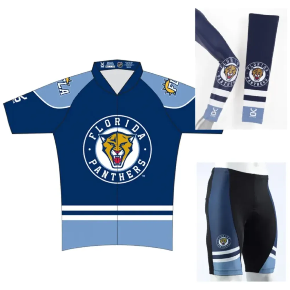 NHL Florida Panthers Cycling Jerseys Bib Shorts Arm Warmers