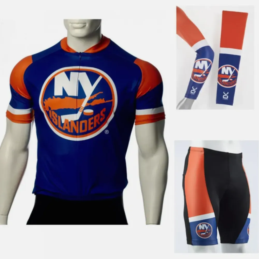 NHL New York Islanders Cycling Jerseys Bib Shorts Arm Warmers