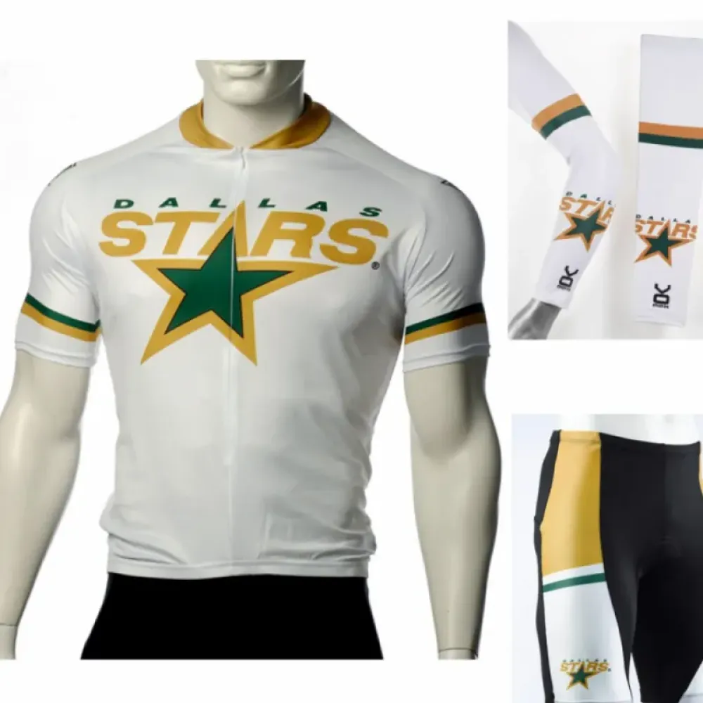 NHL Dallas Stars Cycling Jerseys Bib Shorts Arm Warmers