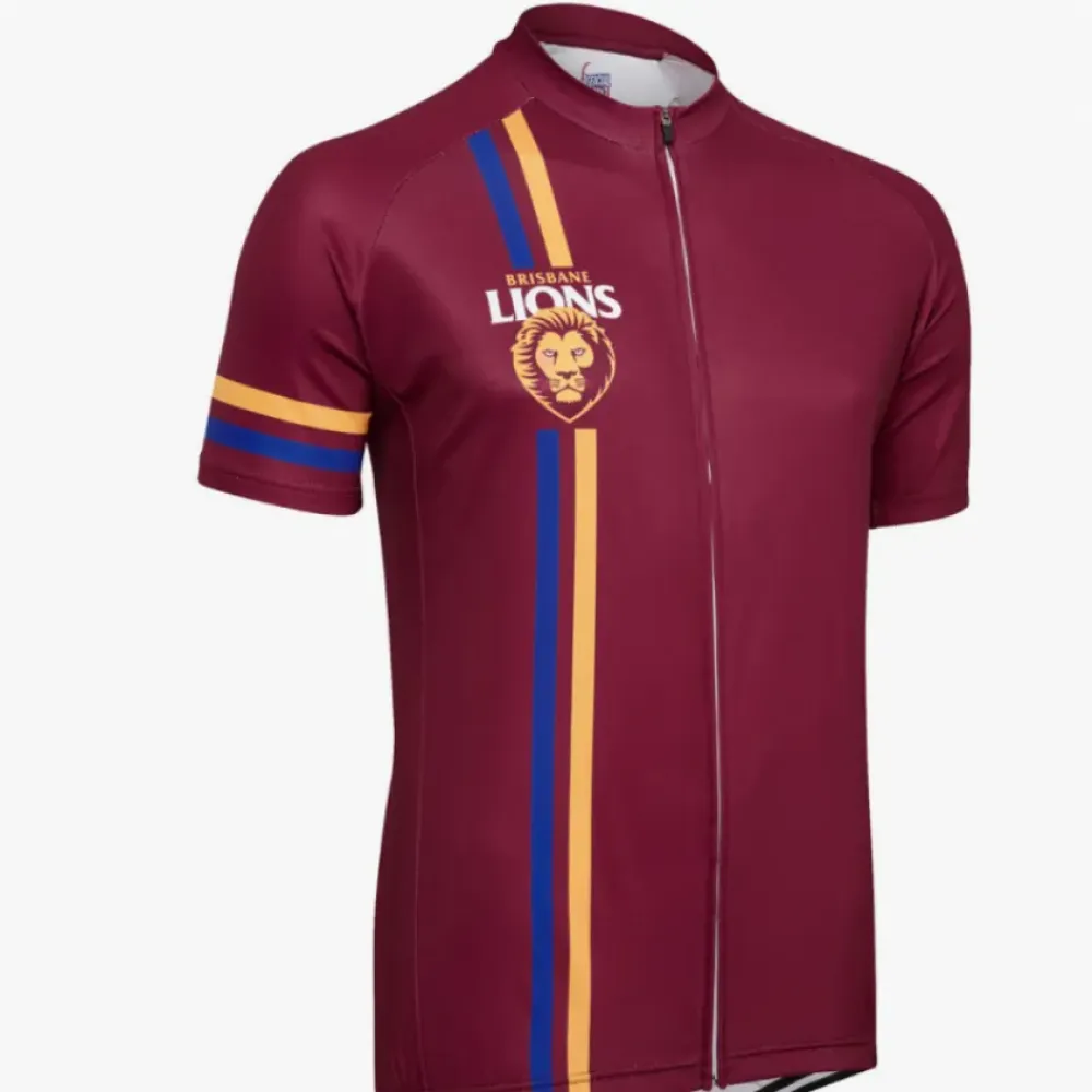 AFL Brisbane Lions Mountain and road bike Short Sleeve Cycling Jerseys