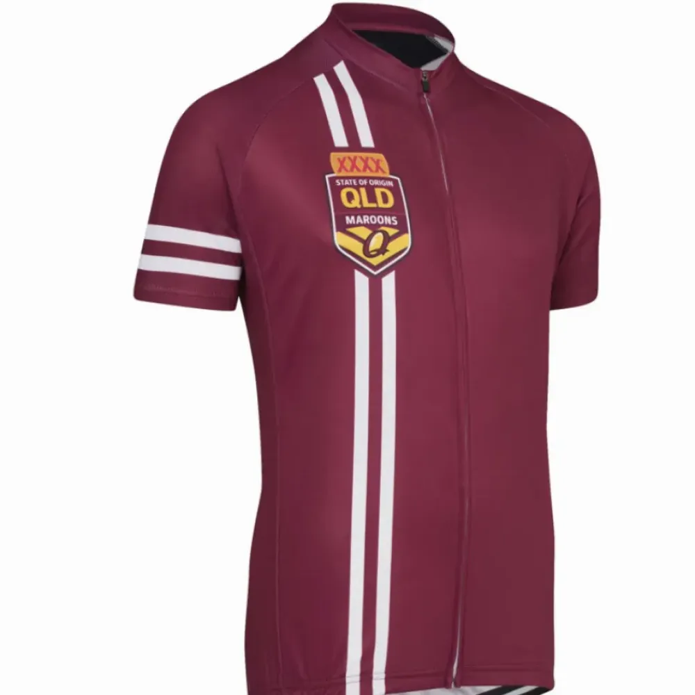 NRL Queensland Maroons Short Sleeve bike shirts cycling Jerseys