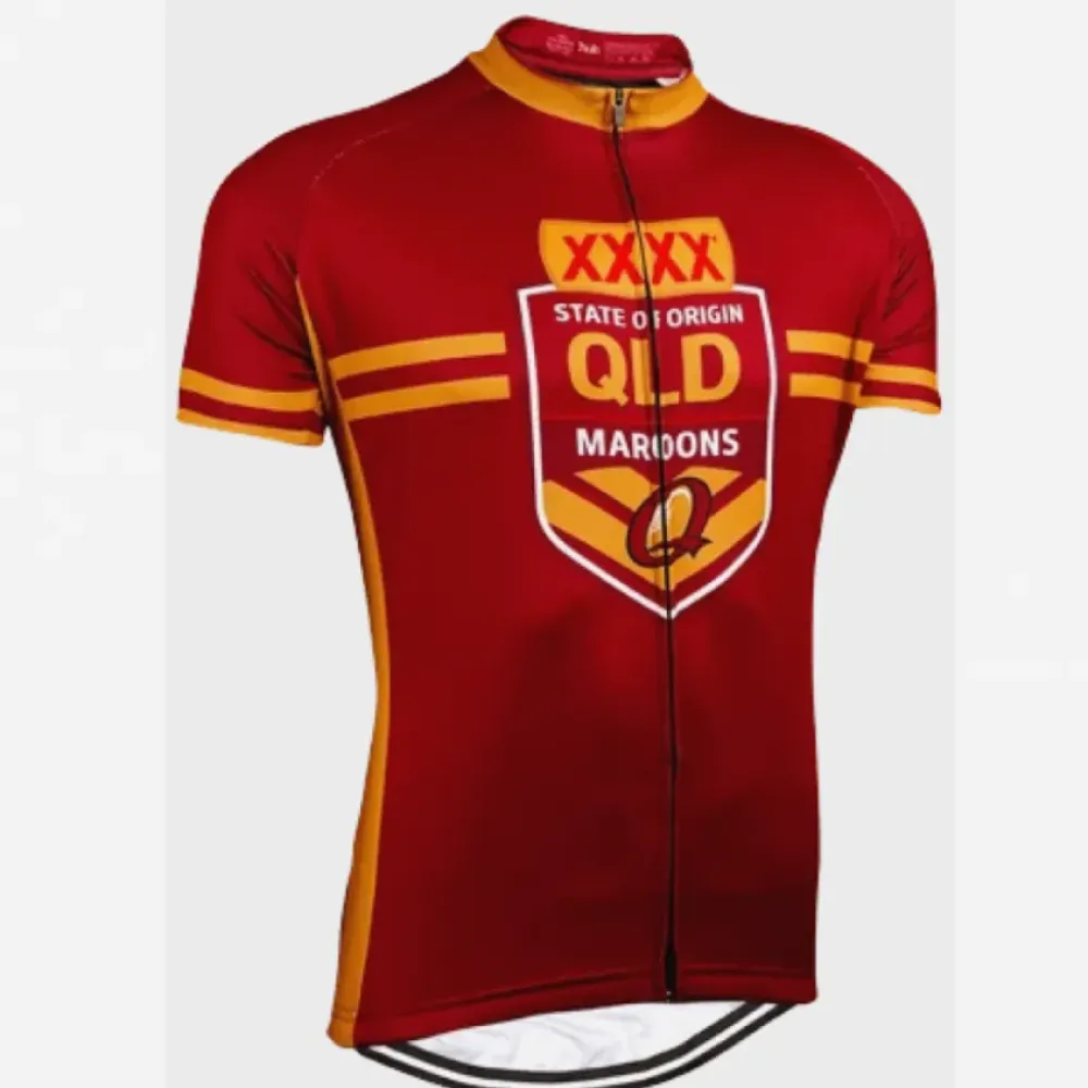 NRL Queensland Maroons Short Sleeve Cycling Jerseys