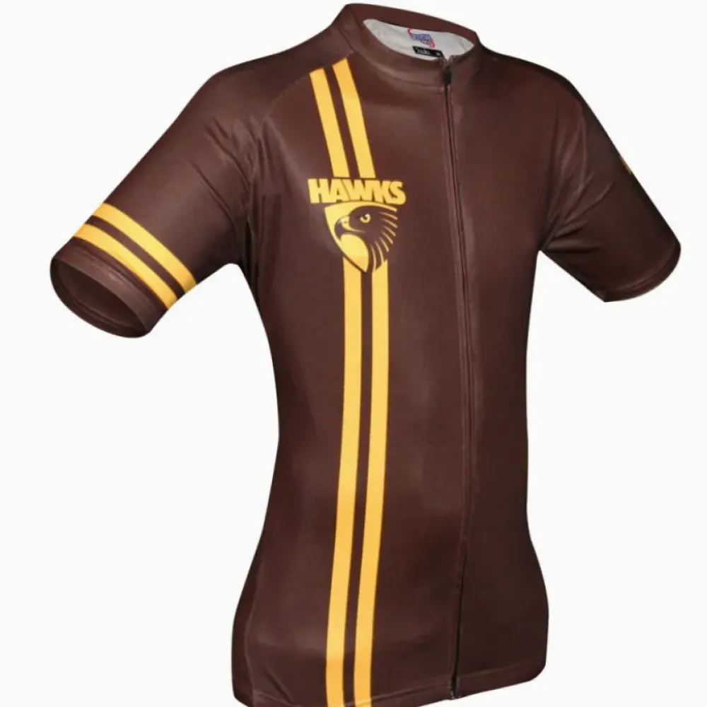 AFL Hawthorn Hawks Mountain and road bike Short Sleeve Cycling Jerseys