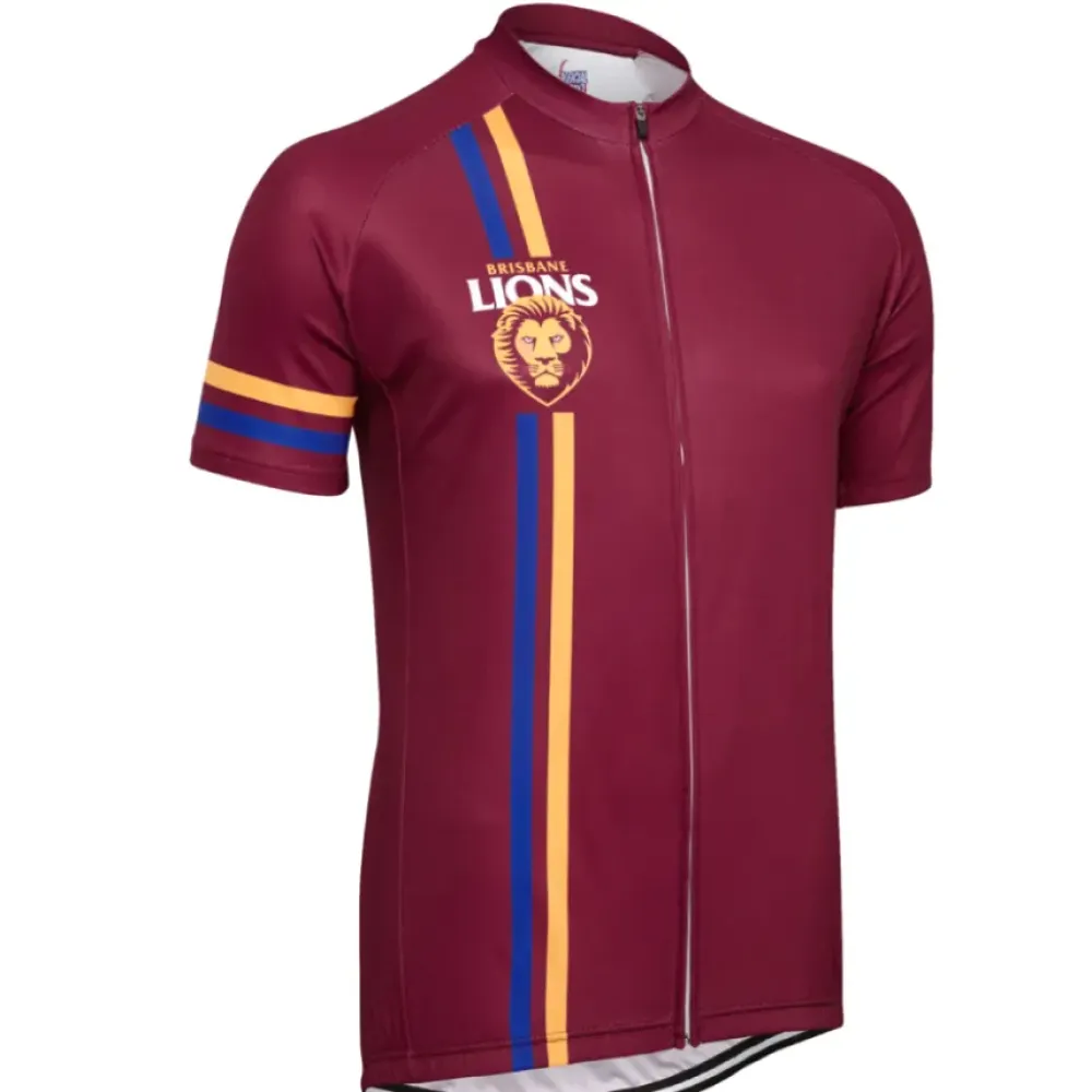 AFL Brisbane Lions Mountain and road bike Short Sleeve Cycling Jerseys
