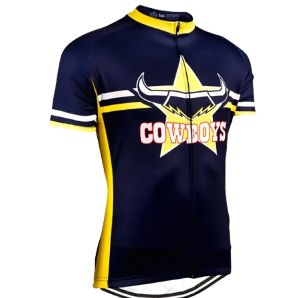 NRL NQ North Queensland Cowboys Short Sleeve Cycling Jerseys