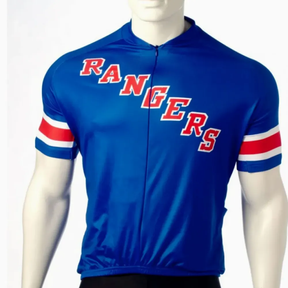 NHL New York Rangers Cycling Jerseys Bib Shorts Arm Warmers