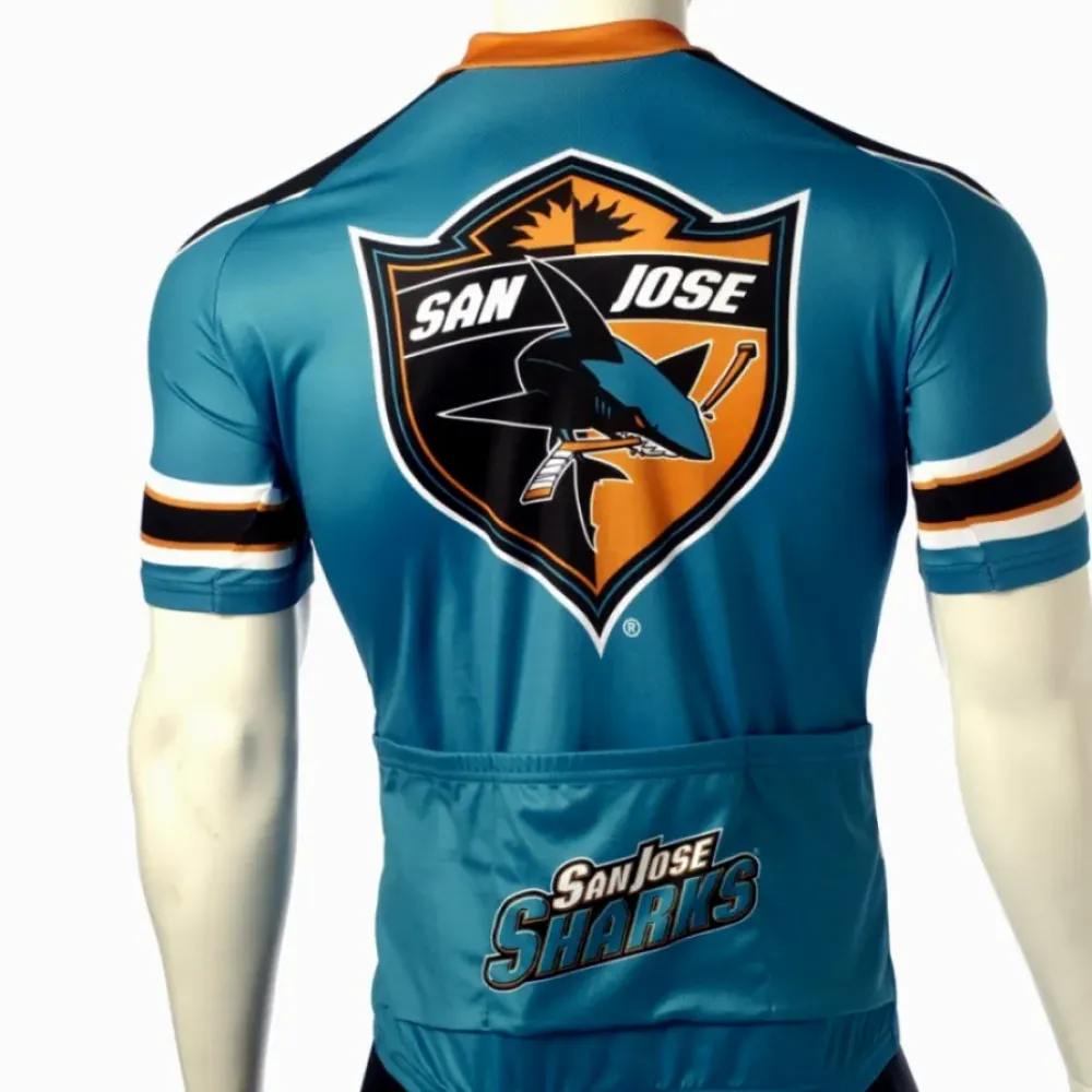 NHL San Jose Sharks Cycling Jerseys Bib Shorts Arm Warmers