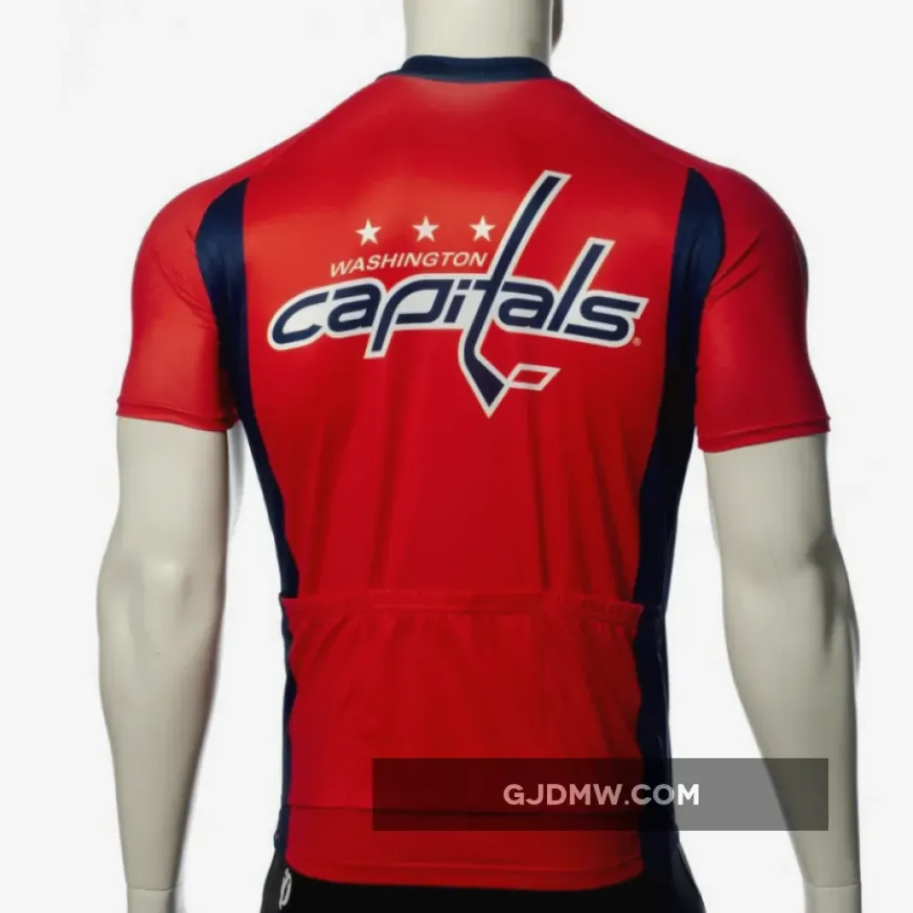 NHL Washington Capitals Cycling Jerseys Bib Shorts Arm Warmers